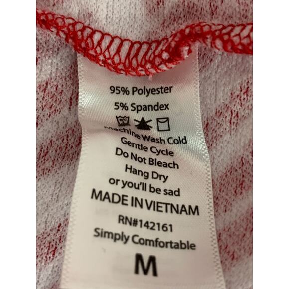 Medium LulaRoe Amelia Dress Pockets Red White - Picture 9 of 9